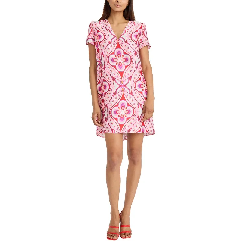 Silk Dresses for Luxurious -Donna Morgan Womens Printed Party Mini Dress