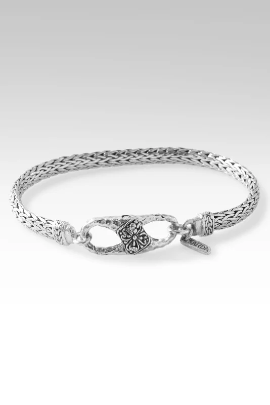 Silver bangles with polished mirror finish shine -Snake Chain Bracelet™ in Janyl Adair