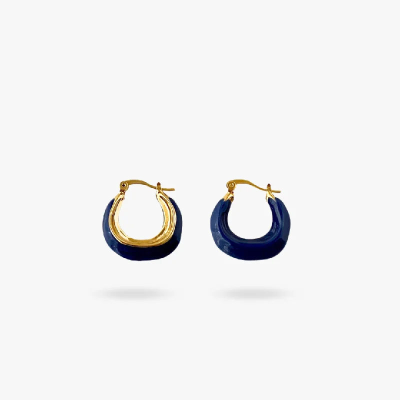 Rings with adjustable bands for perfect fit -Geo Hoops Earring