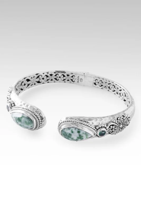 Bangles with chunky designs for statement wear -In Everything Give Thanks Tip-to-Tip Bracelet™ in Kingfisher Quartz