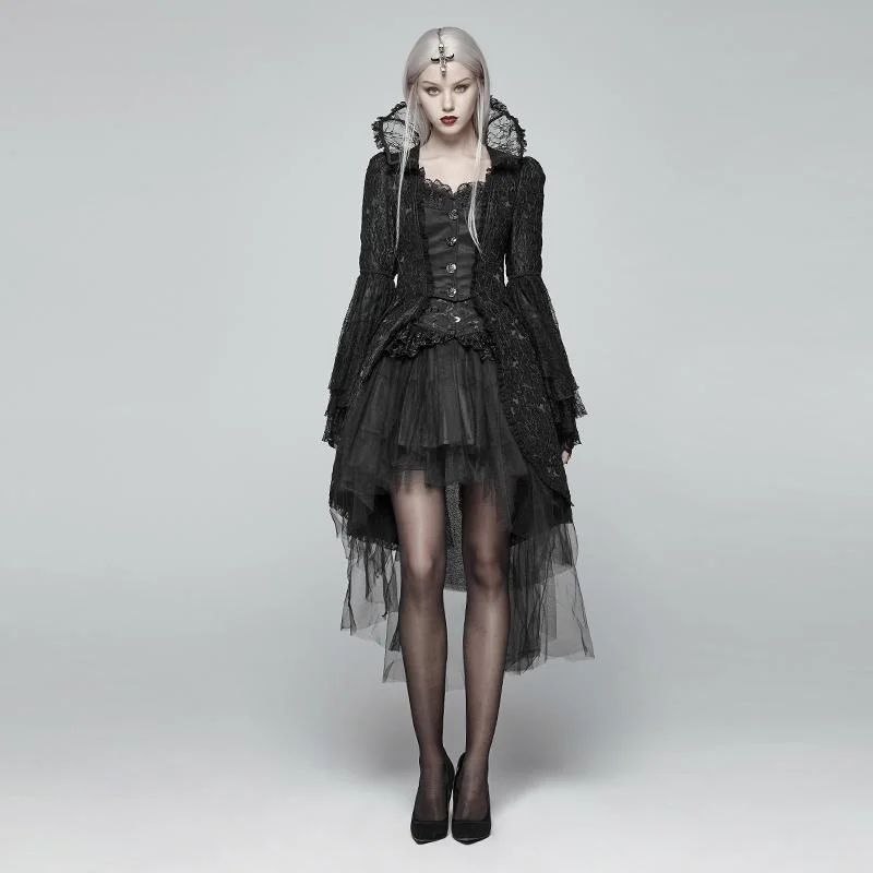 Valentine's Day Dresses for Romance -Women's Goth Dress Coat