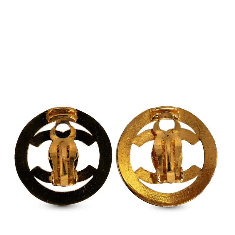 Rings with vintage claw prongs for elegance -Chanel Vintage Cocomark Turn-Rock Earring Gold   Chanel