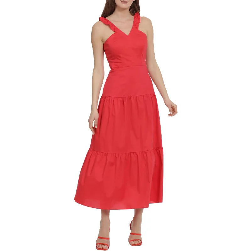 Vintage Dresses for Nostalgia -Maggy London Womens Tiered Long Maxi Dress