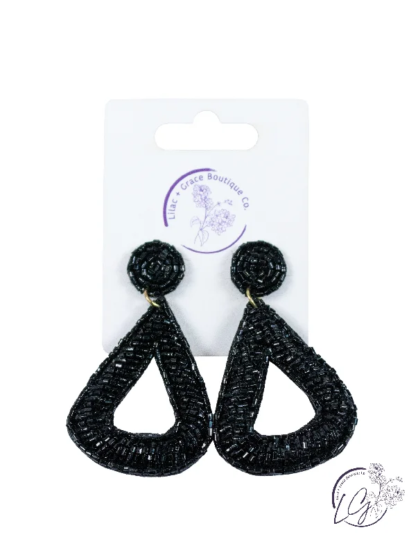 Rings with gothic-inspired skull motif details -Rhinestone Teardrop Earring