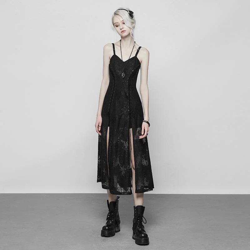 Embroidered Dresses for Detailed -Women's Punk Printed Dress