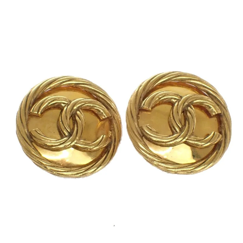 Rings with oxidized bands for vintage edge -Chanel Coco Mark   Plated Earring Jewelry (Pre-Owned)