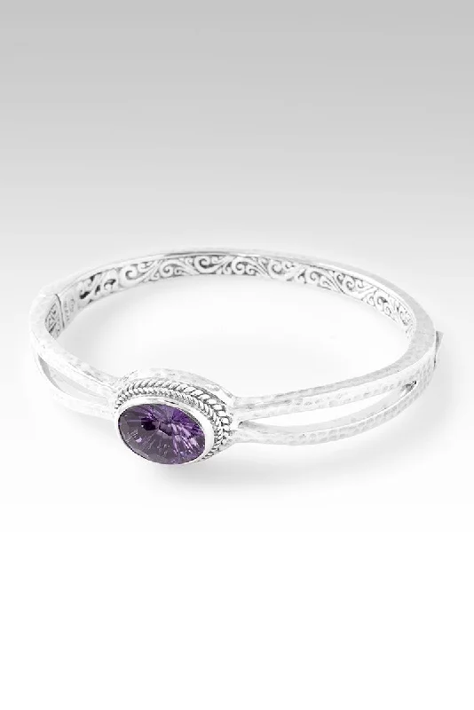 Rose gold bracelets with sleek minimalist designs -Seek Wisdom Bangle™ in Amethyst