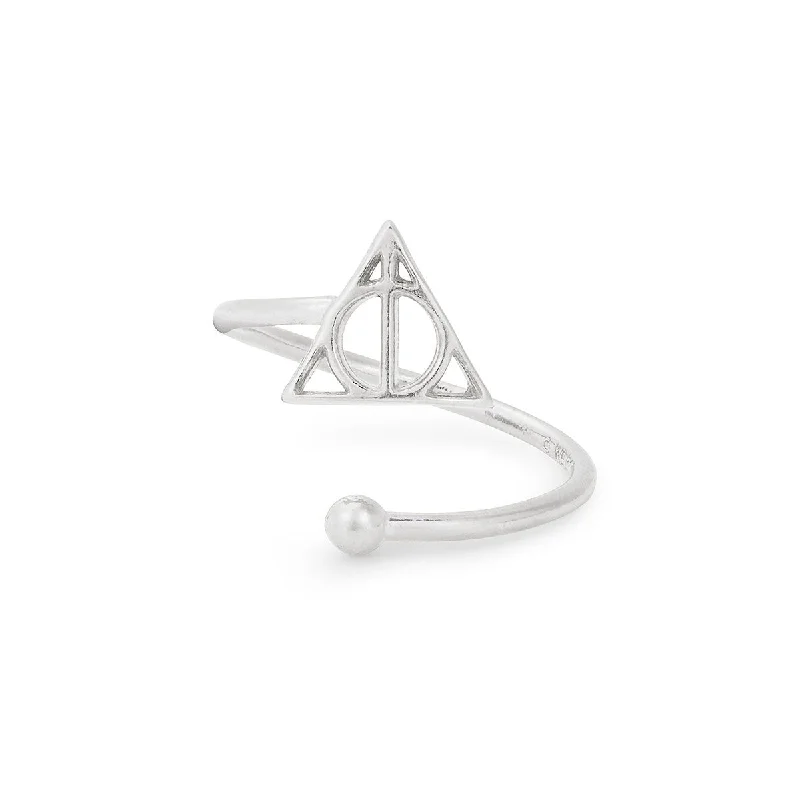 Rings with coral stones for vibrant pop -Harry Potter™ Deathly Hallows Ring Wrap