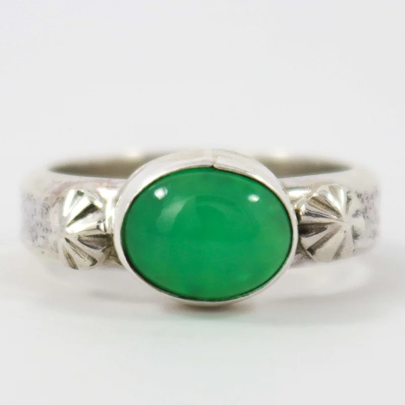 Rings with smoky quartz for muted elegance -Chrysoprase Ring