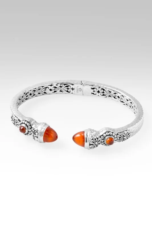 Bangles with aquamarine stones for sea hues -Spiritual Growth Tip-to-Tip Bracelet™ in Carnelian