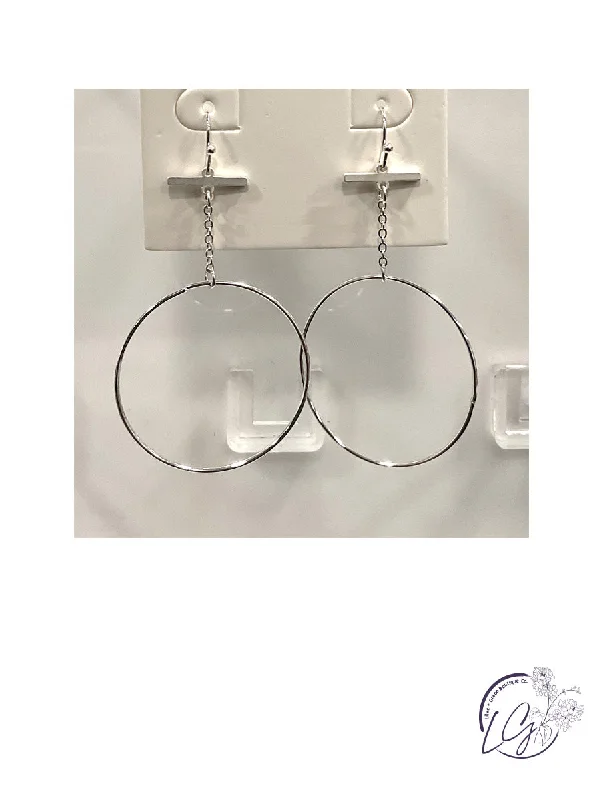 Rings with black diamond for striking contrast -Bar Wire Earring