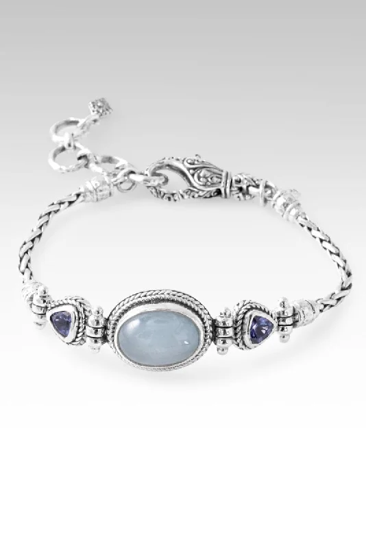 Bracelets with opal gems for iridescent glow -Hopeful Horizon Bracelet™ in Aquamarine