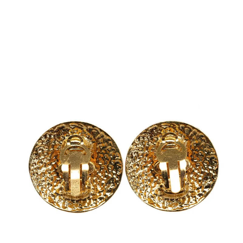 Chunky rings with hammered gold band texture -Chanel Vintage Coco Big Stitch Earring G   Chanel