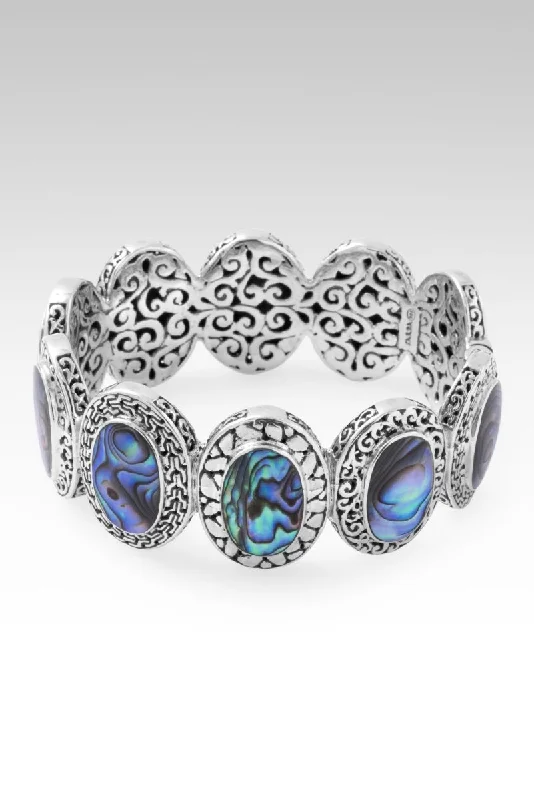 Bangles with bold malachite for green patterns -Kind Heart Bangle™ in Abalone