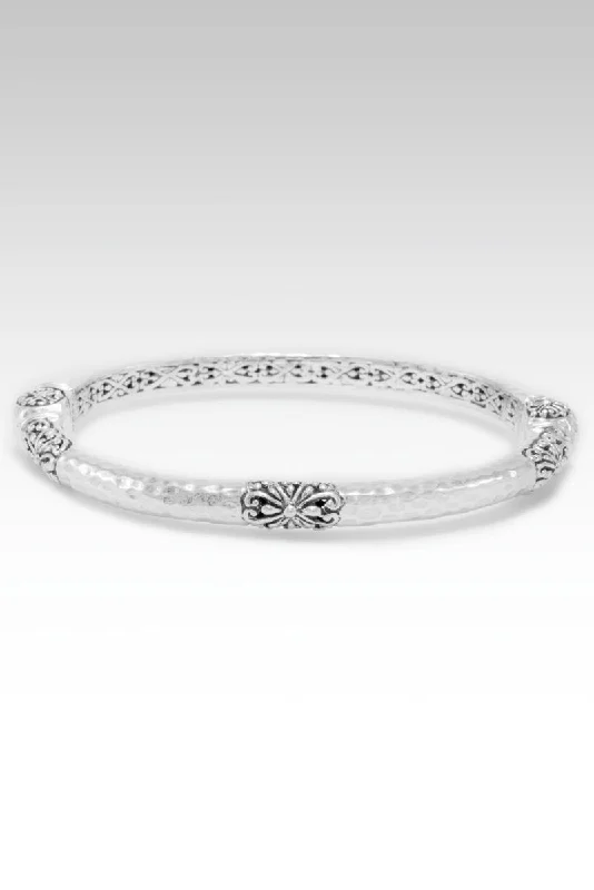 Bracelets with floral sapphire for romantic glow -Promises Bangle™ in Janyl Adair