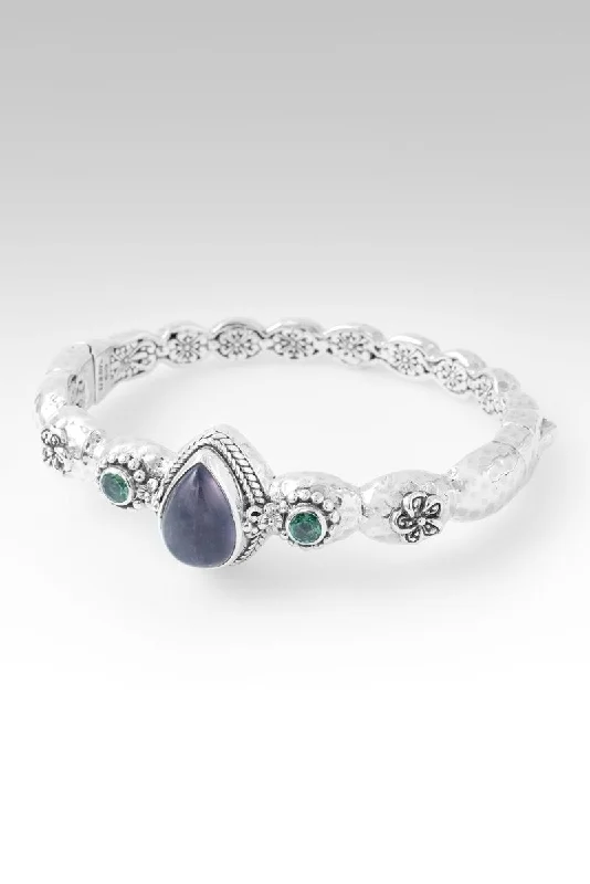 Bracelets with fluorite stones for rainbow hues -Storms Calmed Bangle™ in Rainbow Fluorite