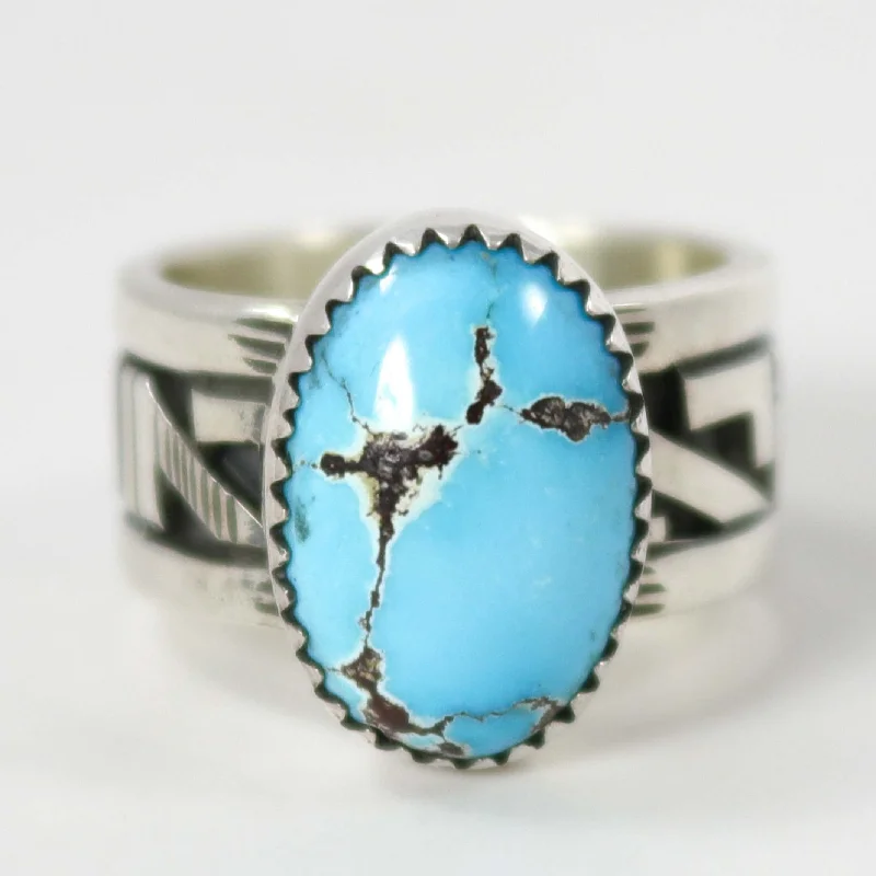 Gold rings with intricate celtic knot patterns -Persian Turquoise Ring