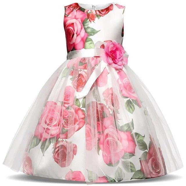 Beaded Dresses for Glamour -Girls Dress, Floral Girls Dress 1- 8 Yrs