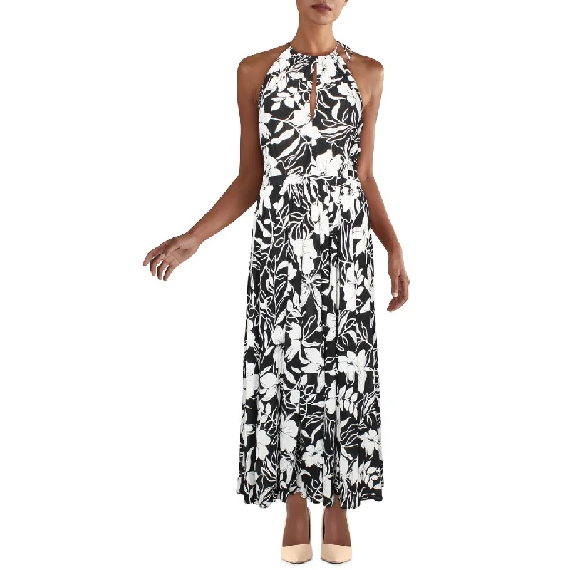 Cocktail Dresses for Party Time -Polo Ralph Lauren Womens Floral Maxi Halter Dress