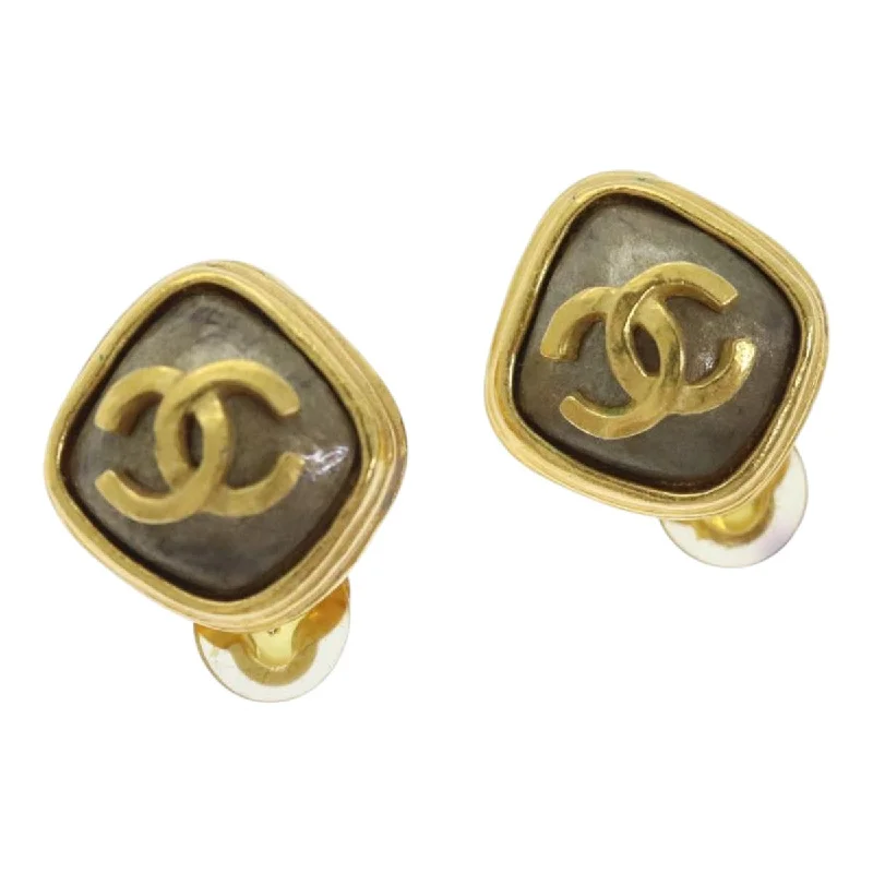 Rings with double bands for modern twist -Chanel Coco Mark  Metal Earring Jewelry (Pre-Owned)