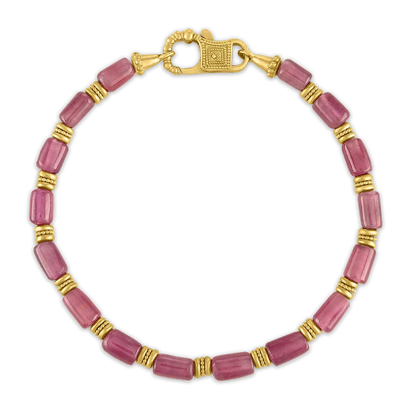 Bracelets with raw amethyst for rugged charm -Ruby Bamboo Chain Bracelet