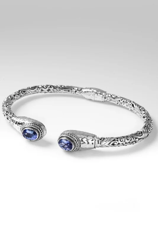 Bracelets with matte rose gold for subtlety -Heavenly Splendor Tip-to-Tip Bracelet™ in Tanzanite