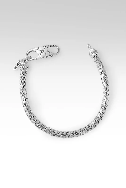 Bangles with pave-set diamonds for dazzle -Snake Chain Bracelet™ in Watermark