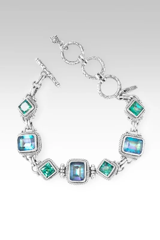 Bangles with topaz gems for icy blue -Glorious Day Bracelet™ in Dragon Wings™ Mystic Quartz