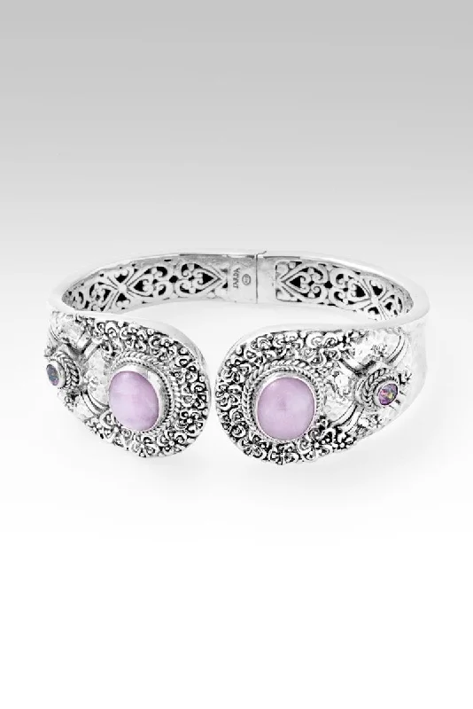 Bracelets with amethyst stones for purple charm -Live Simply Bloom Wildly Tip-to-Tip Bracelet™ in Kunzite