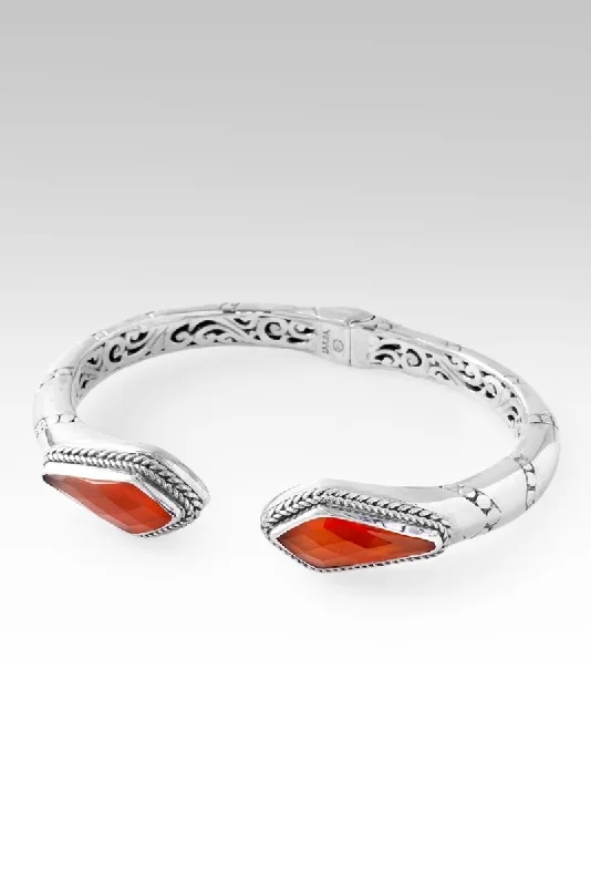 Bangles with topaz gems for icy blue -Spiritual Evolution Tip-to-Tip Bracelet™ in Carnelian