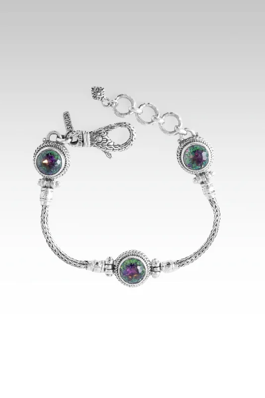 Bangles with polished onyx for bold sleekness -Eternal Promise Bracelet™ in Chrome Chameleon™ Mystic Quartz