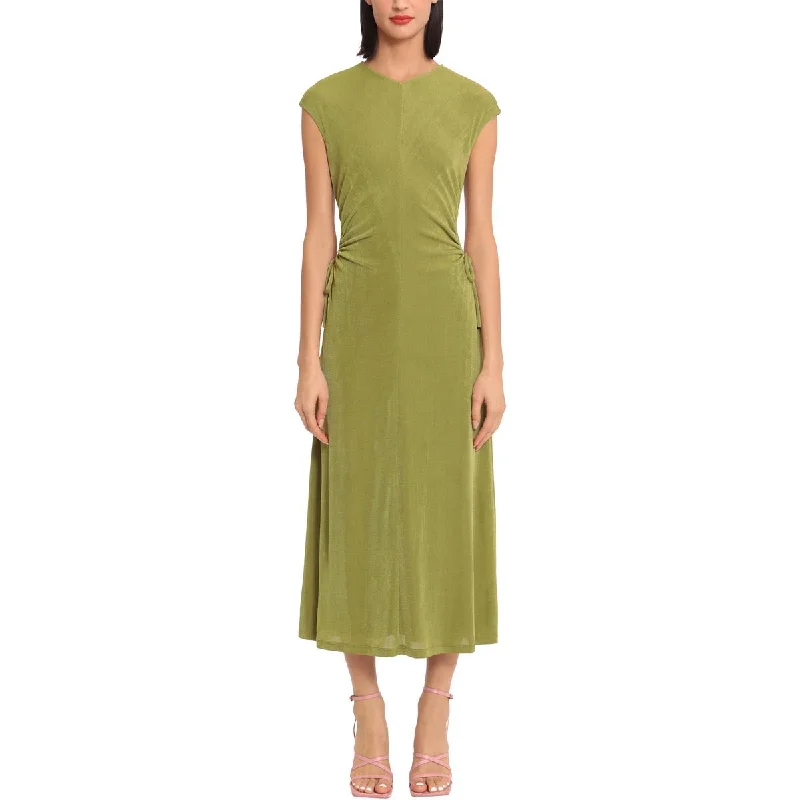 Retro Dresses for Throwback -Donna Morgan Womens Cut-Out Stretch Maxi Dress