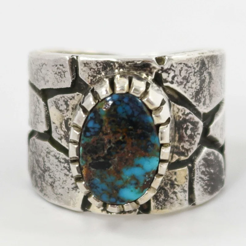 Rings with black diamond for striking contrast -Candelaria Turquoise Ring