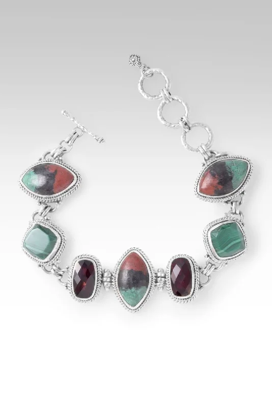 Bangles with labradorite stones for mystic flash -God is our Refuge Bracelet™ in Chrysocolla Sonora