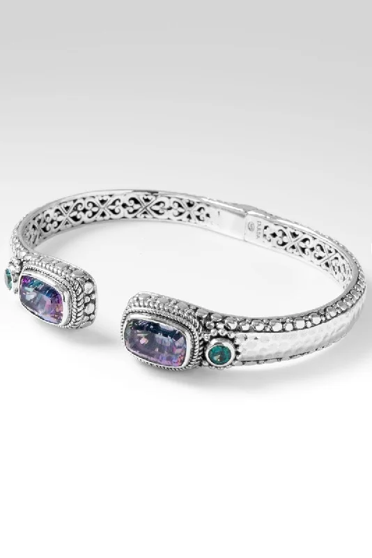 Bracelets with floral motifs for romantic touch -Glorious Day Tip-to-Tip Bracelet™ in Dragon Wings™ Mystic Quartz