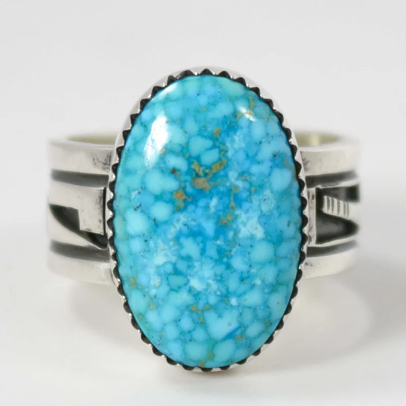 Rings with moonstone gems for ethereal glow -Kingman Turquoise Ring