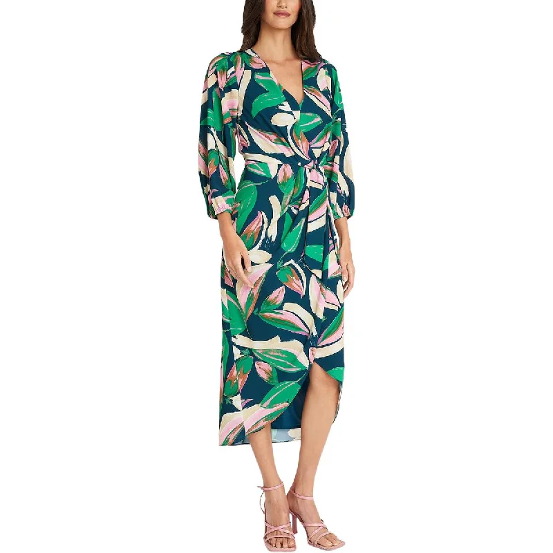 Tie-up Dresses for Decorative -Maggy London Womens Crepe V-Neck Wrap Dress