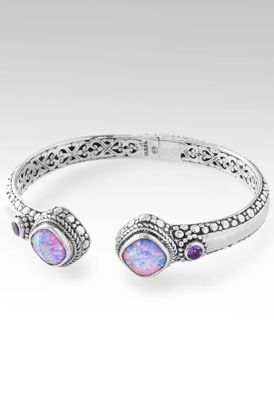 Bracelets with spiral ruby for striking twist -Lasting Change Tip-to-Tip Bracelet™ in Multi Lavender Simulated Opal