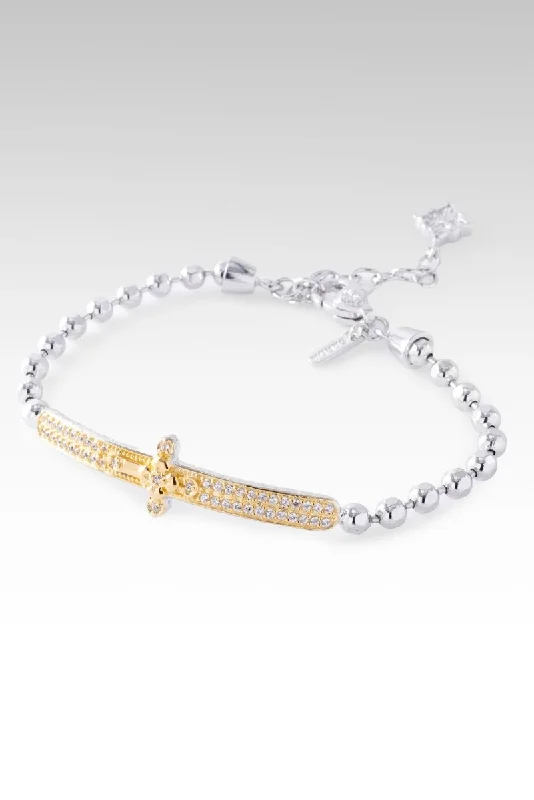 Bracelets with engraved messages for sentiment -Message of Hope Bracelet™ in White Zircon