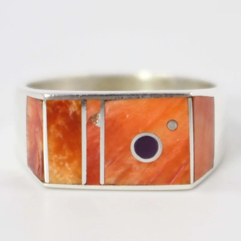 Rings with lapis lazuli for rich blue -Inlay Ring