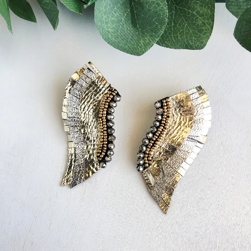 Rings with wide bands for statement wear -Hera Wing Earring