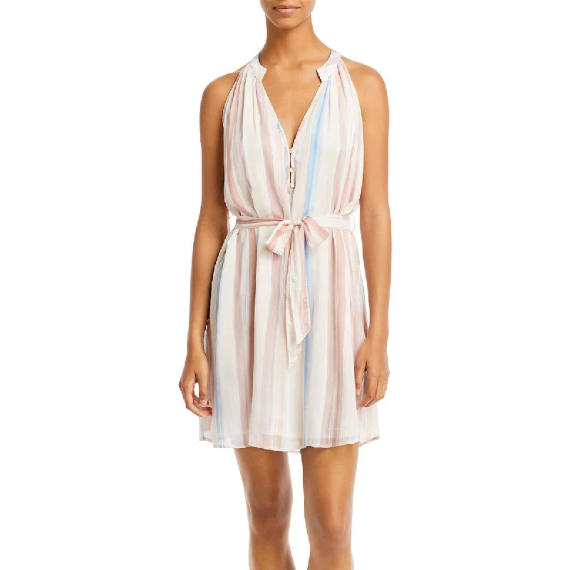 Indian Dresses with Intricacy -Bella Dahl Womens Striped Mini Halter Dress