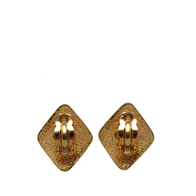 Rings with hematite for sleek metallic sheen -Chanel Vintage Coco Rope-shaped Earring Gold   Chanel