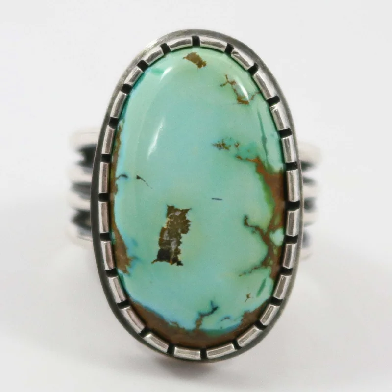 Rings with polished onyx for sleek contrast -Royston Turquoise Ring