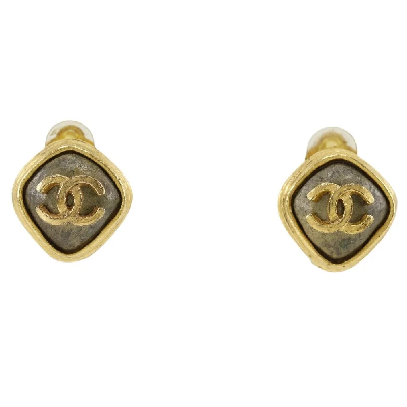 Rings with bold ruby stones for drama -Chanel Coco Mark   Plated Earring Jewelry (Pre-Owned)