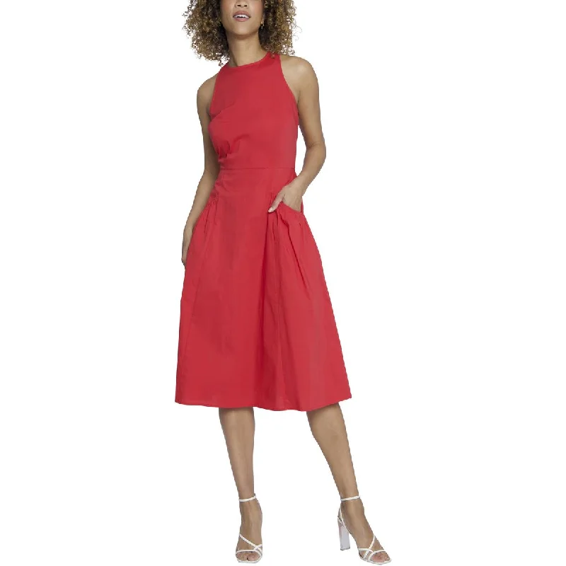 Strapless Dresses for Glamorous -Maggy London Womens Cotton Mid Calf Shift Dress