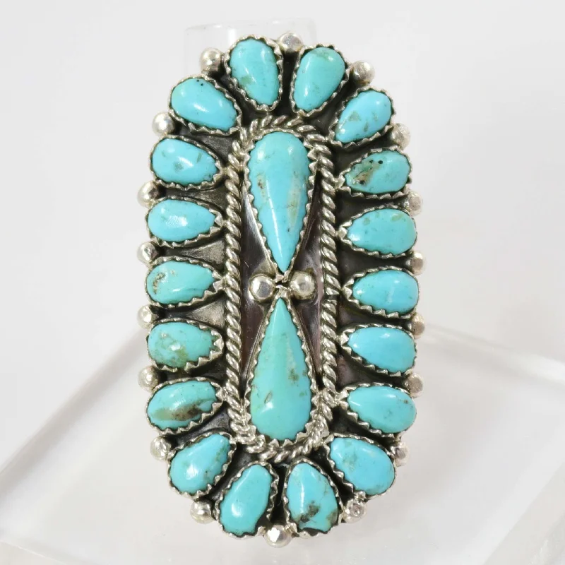 Rings with wide bands for statement wear -Turquoise Ring