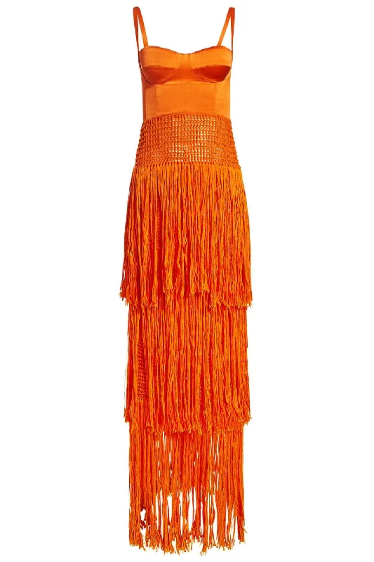 Casual Dresses for Everyday -Bustier Fringe Crochet Dress