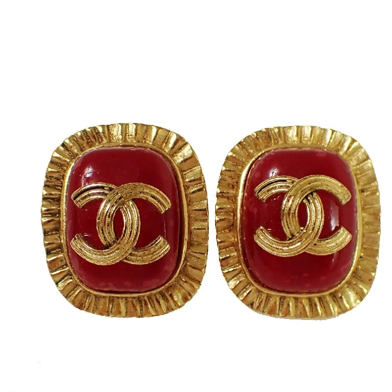 Rings with pave ruby for dazzling sparkle -Chanel Coco Mark   Plated Earring Jewelry (Pre-Owned)