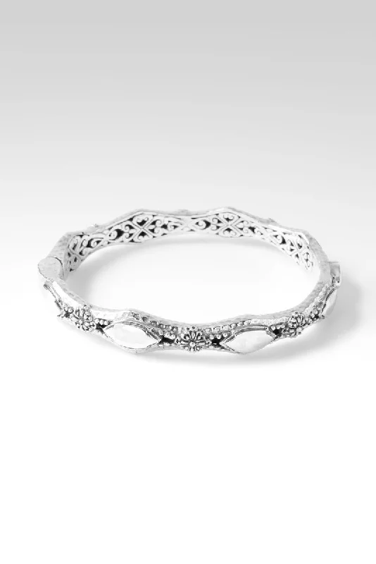 Bangles with mandala engravings for mindfulness -Grace Changes Everything Bangle™ in Janyl Adair